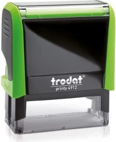 trodat printy 4912 4.0 Textstempel mit individueller Textplatte, 47x18mm, schwarz/grün