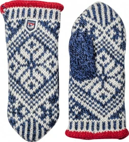 Hestra Nordic Wool Mitt Handschuhe medium blue/offwhite
