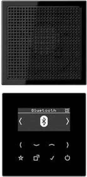 Jung Serie LS Smart Radio DAB+ Bluetooth Set Mono, schwarz