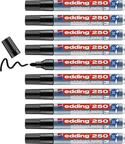 edding 250 Whiteboardmarker schwarz, 10er-Pack