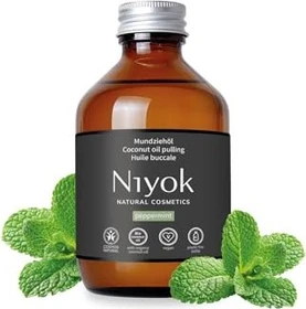 Niyok Mundziehöl aus Kokosöl und Pfefferminze, 200ml