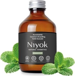 Niyok Mundziehöl aus Kokosöl und Pfefferminze, 200ml