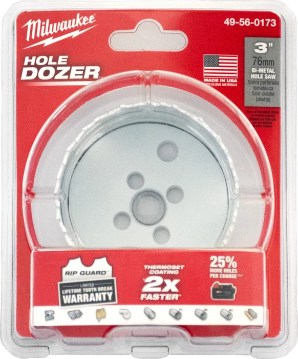 Milwaukee Hole Dozer Bimetall Lochsäge, 76x41mm, 1 Stück