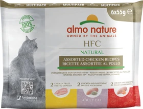 almo nature HFC Natural Cats 55 Multi Pack, verschiedene Sorten mit Huhn, 330g (6x 55g)