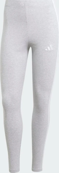 adidas Essentials 3-Streifen Cotton Leggings Hose lang light grey heather/white (Damen)