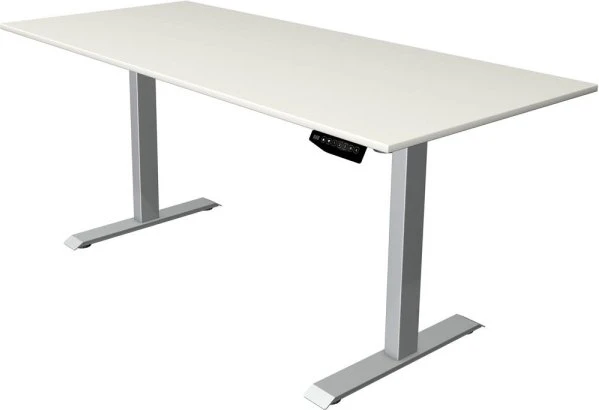 Kerkmann Move 1 elektrisch höhenverstellbarer Sitz-Steh-Schreibtisch 180x80cm weiß/silber