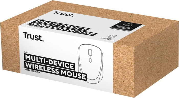 Trust Yuki Silent Multi-Device Wireless Mouse schwarz, USB/Bluetooth