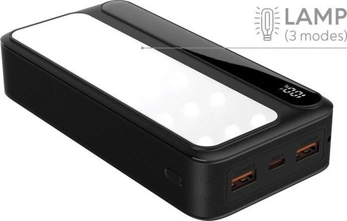 Rebeltec Powerbank P20 LCD PD Lamp 20000mAh 22.5W schwarz