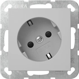 Gira System 55 SCHUKO-Steckdose grau matt