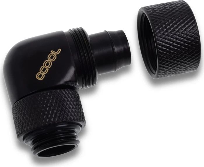 Alphacool Eiszapfen 90° Schlauchanschluss G1/4" auf 13/10mm, deep black, 4er-Pack