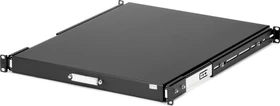 StarTech Verstellbarer Server Rack Fachboden bis 25kg, schwarz, 552mm Einbautiefe, 1HE
