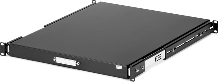 StarTech Verstellbarer Server Rack Fachboden bis 25kg, schwarz, 552mm Einbautiefe, 1HE