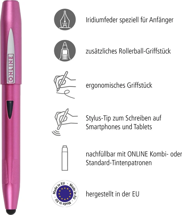 ONLINE Switch Starter Schreiblern-Set pretty pink, rechte Hand, Anfänger, 2er-Set (25090) – Bild 2 von 6