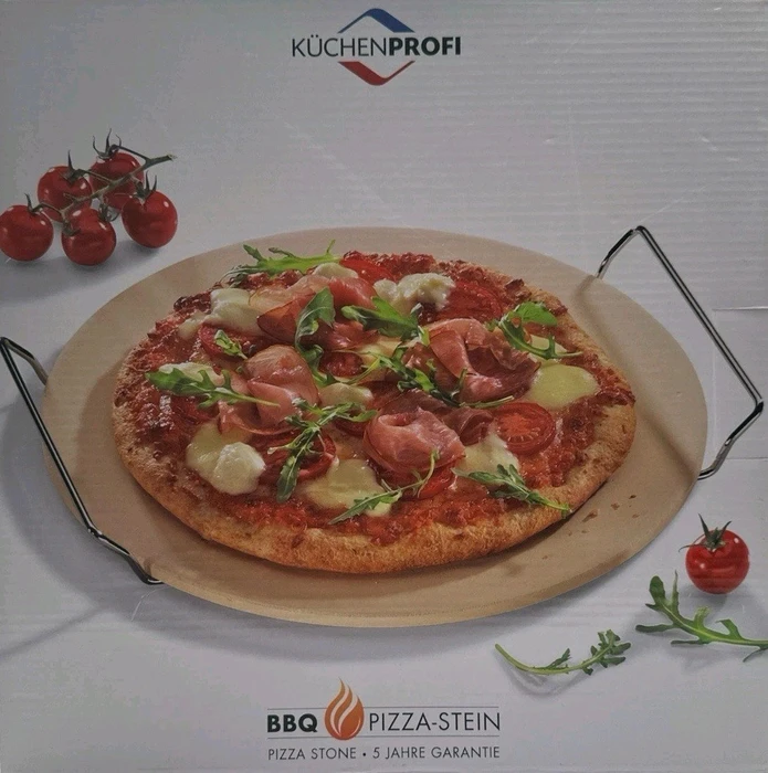 Küchenprofi Pizzastein rund mit Gestell BBQ 30.5cm