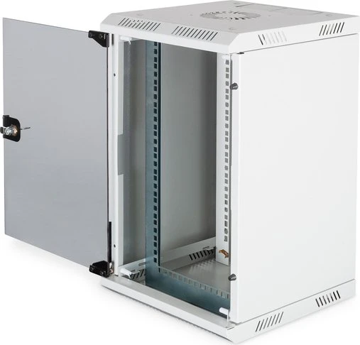 Digitus Komi-Wandgehäuse 19"/10" Wandschrank 10HE, Sicherheitsglastür, IP2X, grau, 350mm tief