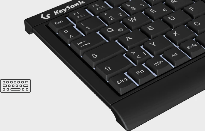 KeySonic KSK-3011ELC, schwarz, USB, DE