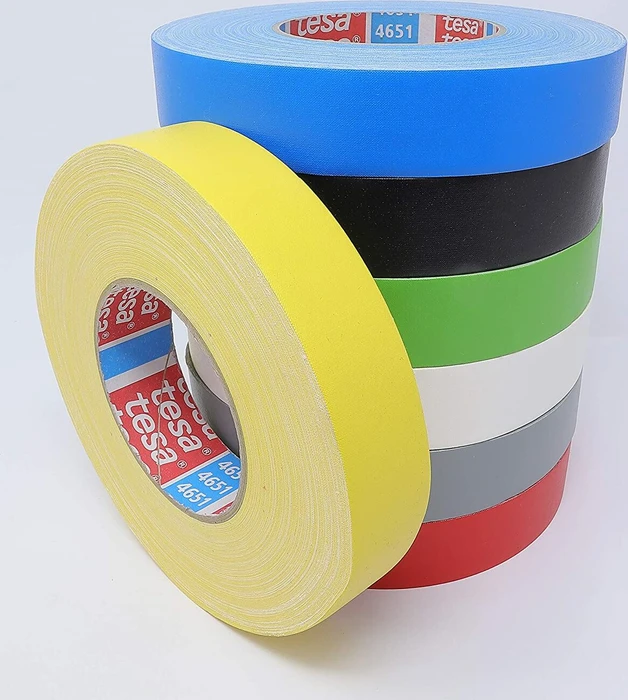tesa tesaband 4651 Premium gelb, Gewebeband, 19mm/50m, 1 Stück