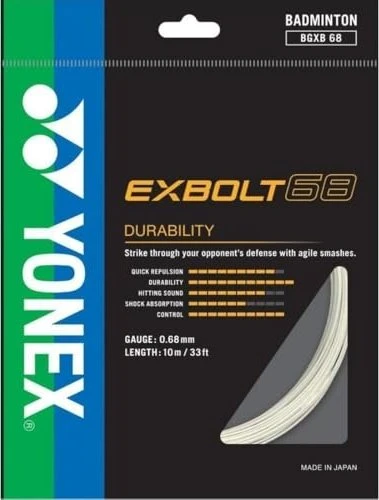 Yonex Exbolt 68 Badmintonsaite weiß 10m