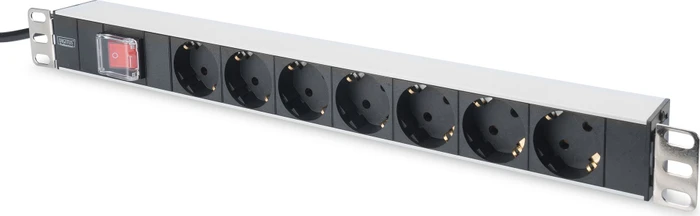Digitus 19" Steckdosenleiste, 1HE, 7-fach, 230V, 2m
