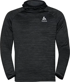 Odlo Run Easy Mid Layer Hoodie Laufshirt langarm black melange (Herren)