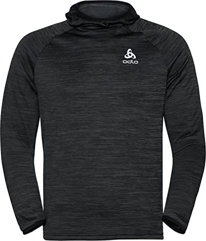Odlo Run Easy Mid Layer Hoodie Laufshirt langarm black melange (Herren)