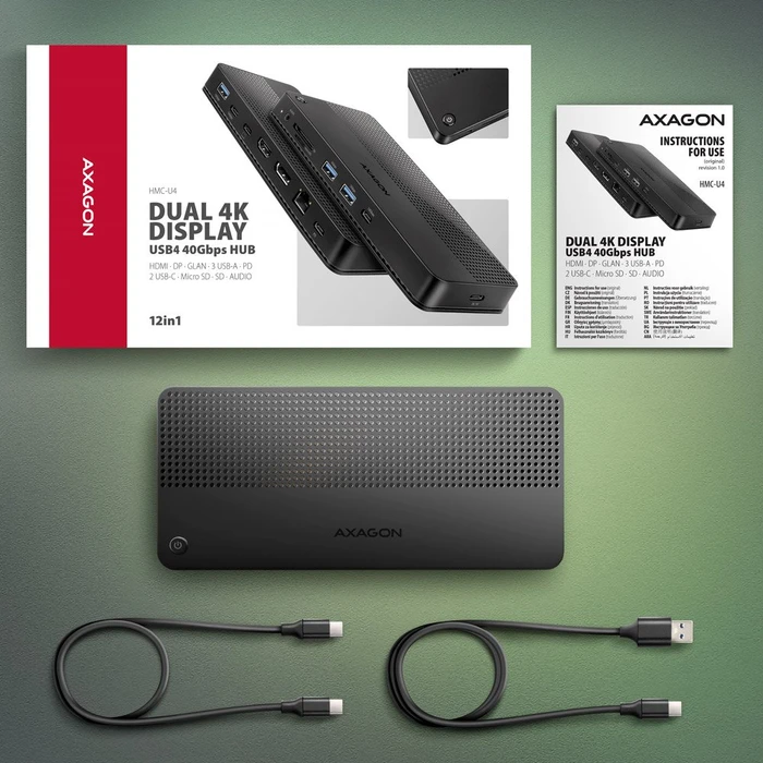 Axagon 12in1 Dock, USB4 [Buchse]