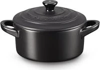Le Creuset Mini-Cocotte Topf 250ml schwarz matt