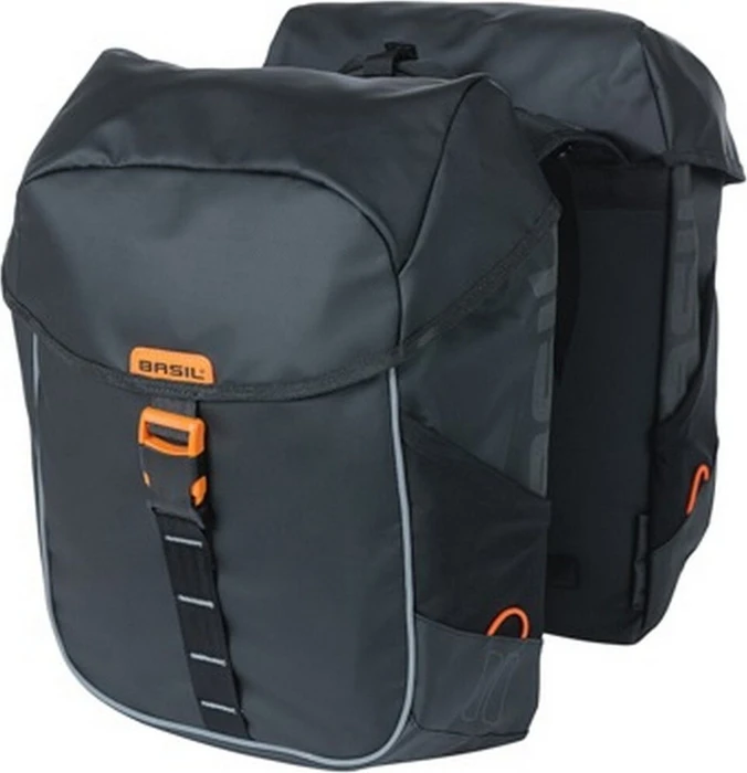 Basil Miles Tarpaulin Doppeltasche Gepäcktasche schwarz/orange
