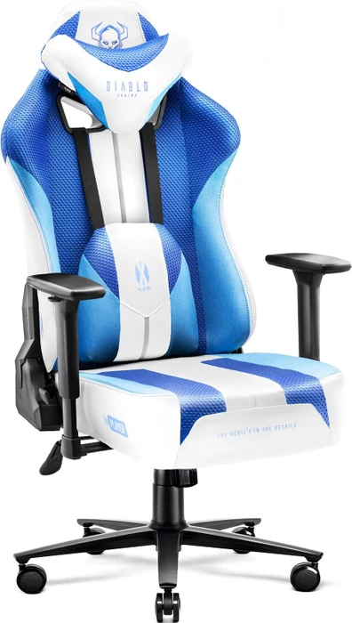 Diablo Chairs X-Player 2.0 King Gamingstuhl, blau/weiß