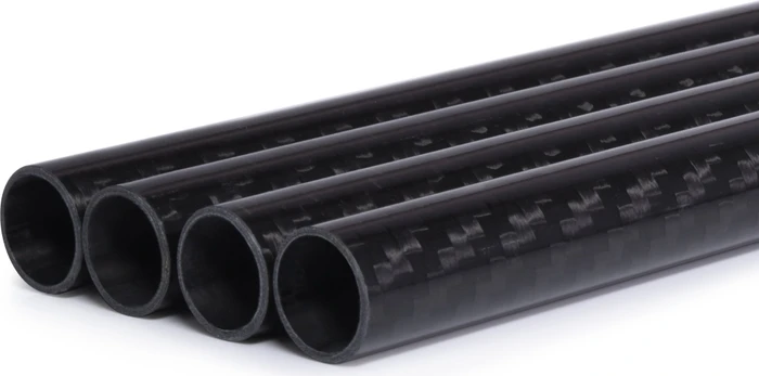 Alphacool Carbon HardTube, 80cm 13/10mm, carbon, 4er-Pack