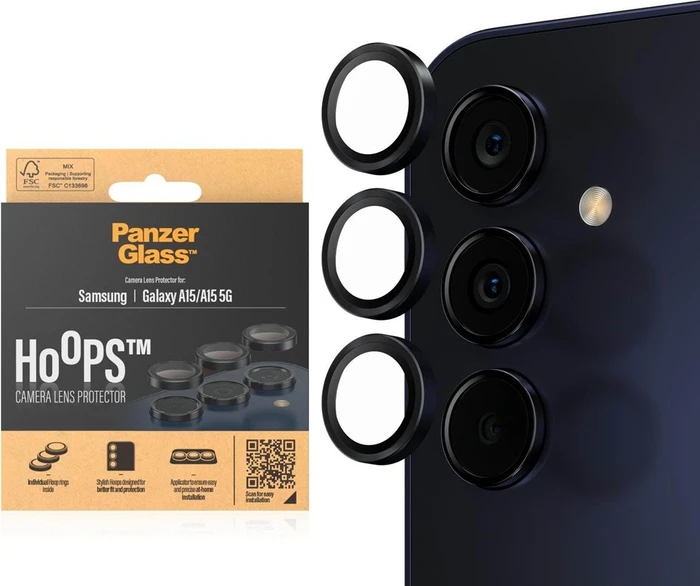 PanzerGlass Hoops Camera Lens Protector für Samsung Galaxy A15 5G schwarz