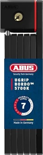 ABUS uGrip Bordo 5700/80 inkl. SH Halterung Faltschloss, Schlüssel schwarz