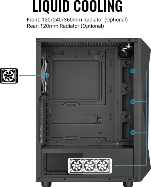 AeroCool Falcon ARGB, Glasfenster