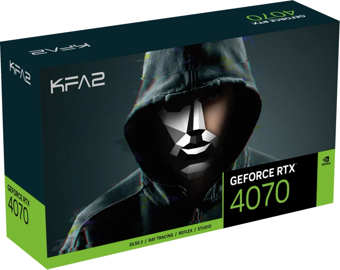 KFA2 GeForce RTX 4070 D6 1-Click OC 2X, 12GB GDDR6, HDMI, 3x DP
