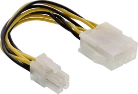 InLine 8-Pin ATX12V/EPS Buchse auf 4-Pin ATX/P4 Stecker, Adapterkabel, 15cm (26633A)