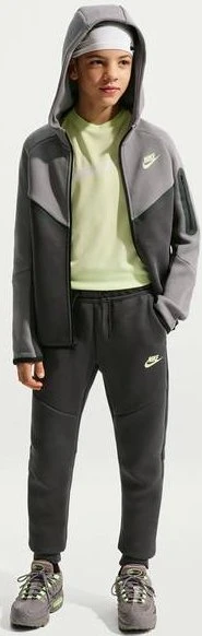 Nike Sportswear Tech Fleece Trainingshose lang anthracite/black/light liquid lime (Junior)