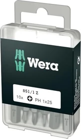 Wera DIY 851/1 Z Kreuzschlitz Bit 1/4", PH1x25mm, 10 Stück