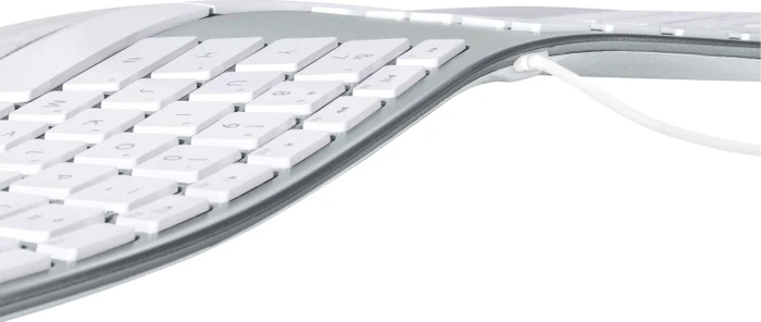 Matias Sculpted Ergonomic Wired Keyboard for Mac, silber, USB, DE