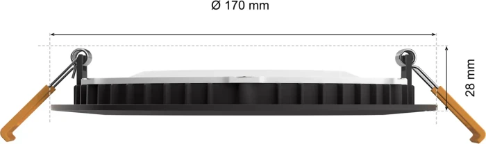 Philips Hue White and Color Ambiance Slim Einbauleuchte 170mm schwarz