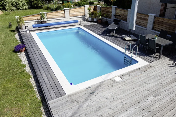 Steinbach Styropor Basic Stahlwandpool Set rechteckig 700x300x150cm adriablau