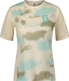 Scott Trail Vertic Trikot kurzarm cotton white/miami green (Damen)