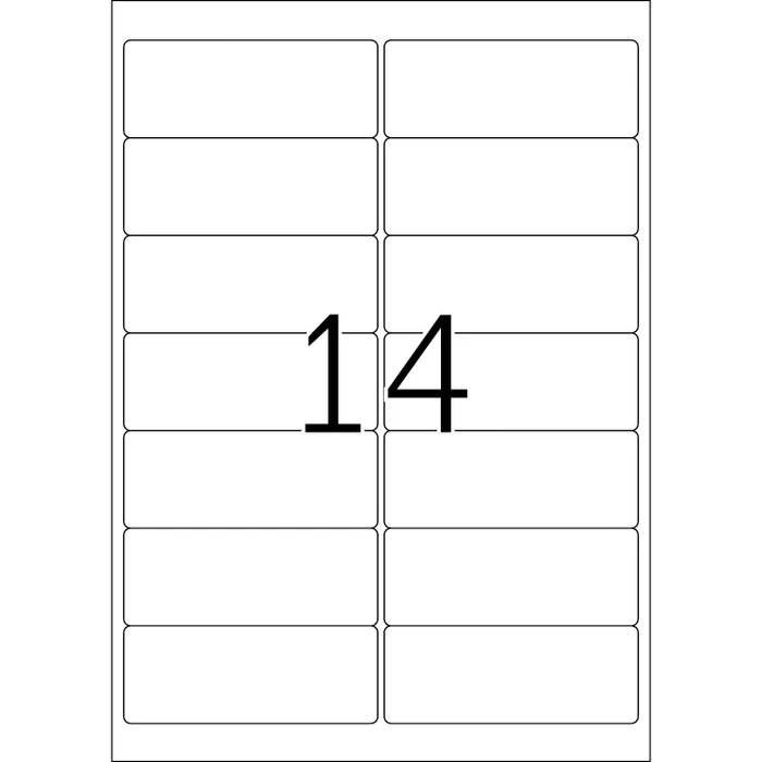 Herma Adressetiketten, 99.1x38.1mm, ablösbar, weiß, matt, 25 Blatt (350 Etiketten)