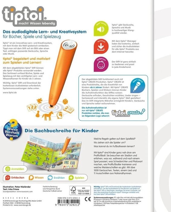 Ravensburger tiptoi Buch: Wieso? Weshalb? Warum? 21: Die Welt des Fußballs