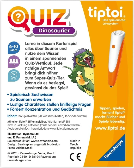 Ravensburger tiptoi Spiel: Quiz Dinosaurier (00165) – Bild 3 von 3