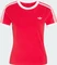 adidas 3-Streifen Slim T-Shirt kurzarm better scarlet/white (Damen) Vorschaubild
