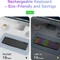 Tecurs Kabellose Gaming Tastatur, schwarz, LEDs RGB, DE Vorschaubild