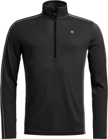 Ortovox 185 Rock'n'Wool Zip Neck Funktionsshirt langarm black raven (Herren)