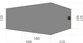 Tatonka Gargia 3 Floor Sheet LT 360x175cm Zeltunterlage stone grey olive