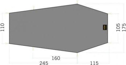 Tatonka Gargia 3 Floor Sheet LT 360x175cm Zeltunterlage stone grey olive