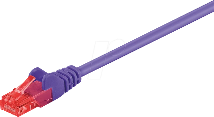 goobay Patchkabel, Cat6, U/UTP, RJ-45/RJ-45, 2m, violett